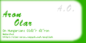 aron olar business card